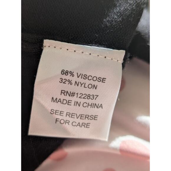 Fringed Black Cardigan Open Front By Ava Contour Sz. Med. - Picture 7 of 8